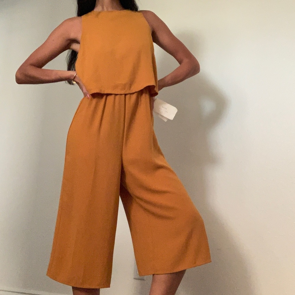 Mustard romper jumpsuit